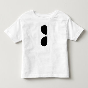 Schwarzer Sonnenbrillenavigator-Brillenjunge Kleinkind T-shirt