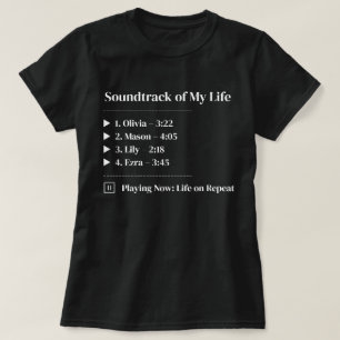 Schwarzer Soundtrack zu meiner Lebenskids-Familie T-Shirt