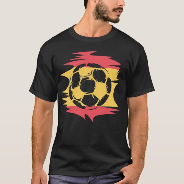 Schwarzer Spanien T - Shirt. 03 T-Shirt (Vorderseite)
