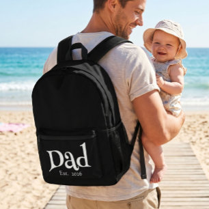 Schwarzer Spaß Fett Einfacher Vater Gegründet Neue Bedruckter Rucksack