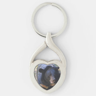 Schwarzer Spectacled Bär Schlüsselanhänger