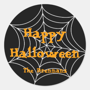 Schwarzer Spinnennetz-Halbzeug mit Sonderzeichen Runder Aufkleber