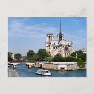 Schwarzer Spion von der Seine Notre Dame de Paris Postkarte