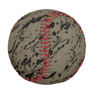 Schwarzer Splash und Tropfen Baseball