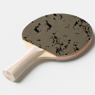 Schwarzer Splash und Tropfen Tischtennis Schläger