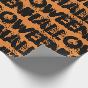 Schwarzer Sprenkel-Halloween-Distressed Geschenkpapier