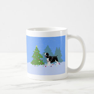 Schwarzer Springer Spaniel Dekorieren Weihnachtsba Kaffeetasse