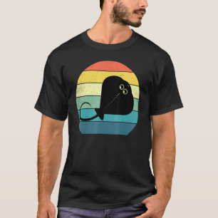 Schwarzer Stachelrochen Fisch Tier Retro Vintage 7 T-Shirt
