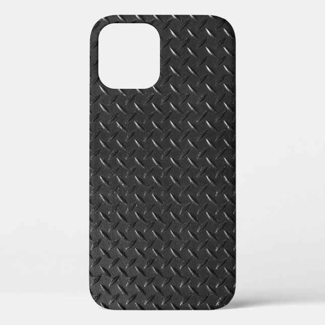 Schwarzer Stahl, metallische Struktur. Case-Mate iPhone Hülle (Rückseite)