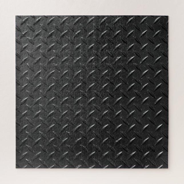 Schwarzer Stahl, metallische Struktur. Puzzle (Vertikal)