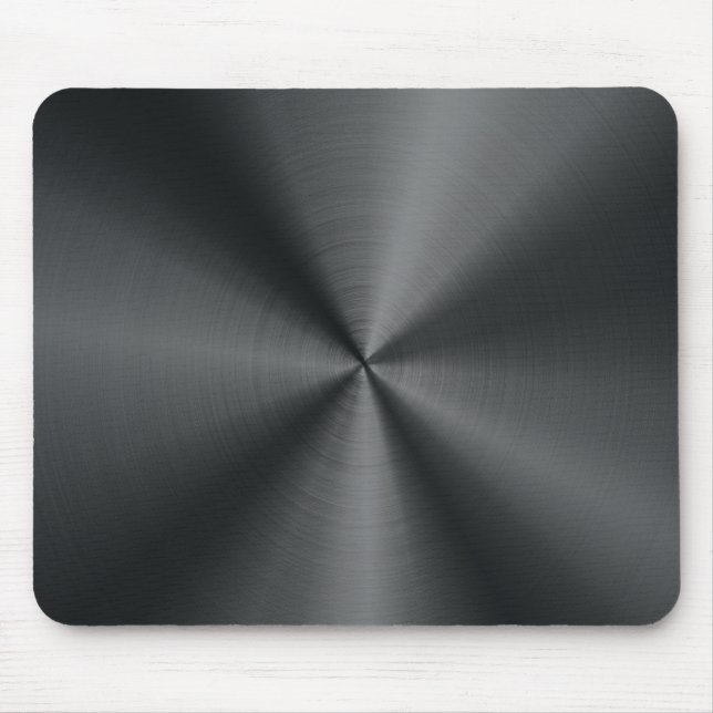 Schwarzer Stainless Steel Look Metal Muster Mouse  Mousepad (Vorne)