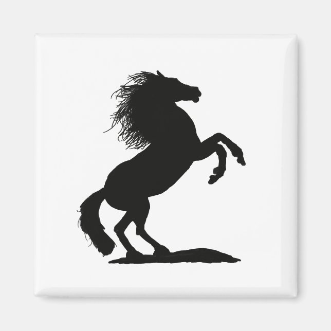 Schwarzer Stallion durch Cussdum-Designs züchten Magnet (Vorne)