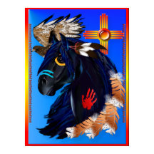 Schwarzer Stallion Morgenplakat