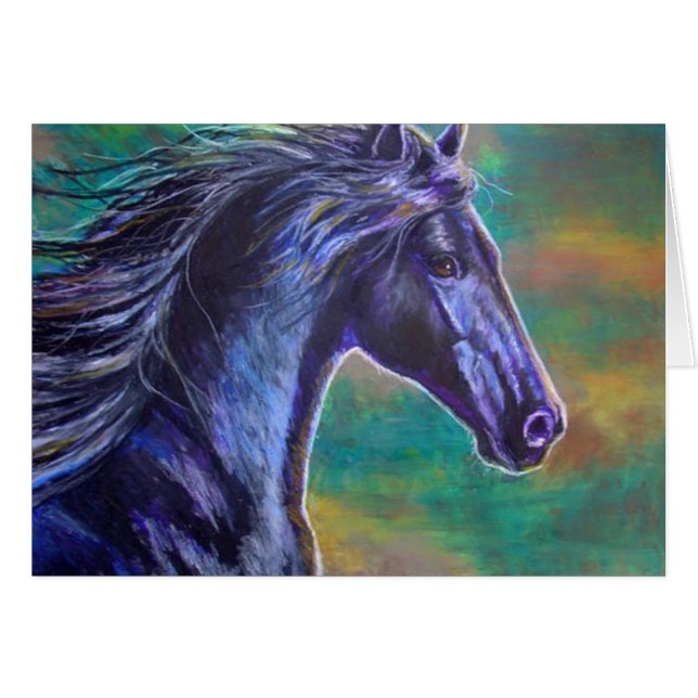 Schwarzer Stallions-Betrieb (Vorderseite (Horizontal))