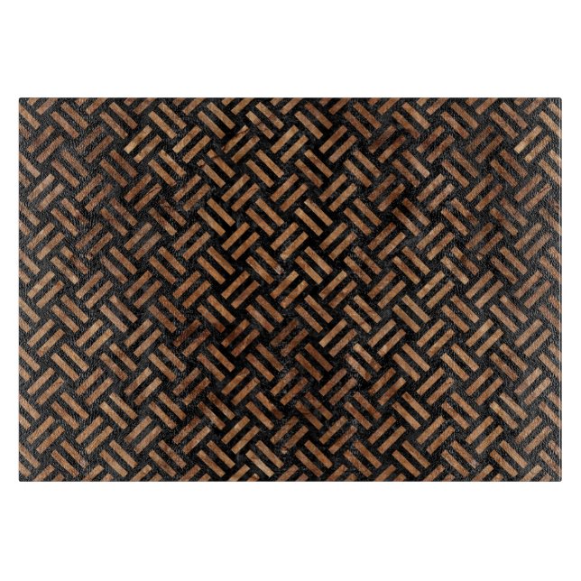 SCHWARZER STEIN DES MARMOR-WOVEN2 U. BROWNS SCHNEIDEBRETT (Vorderseite)