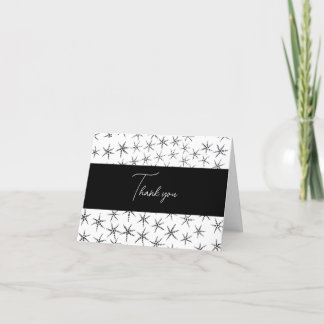 Schwarzer Stern Hand Dragee Dankkarte Dankeskarte