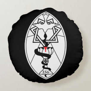 Schwarzer Stern von Babalon Lamen & Logos Pillow Rundes Kissen