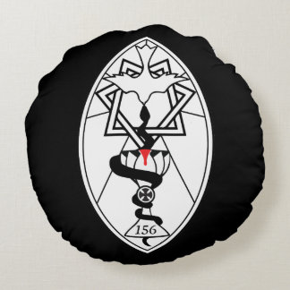 Schwarzer Stern von Babalon Lamen & Logos Pillow Rundes Kissen