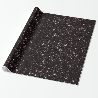 Schwarzer Sternenhimmel Geschenkpapier