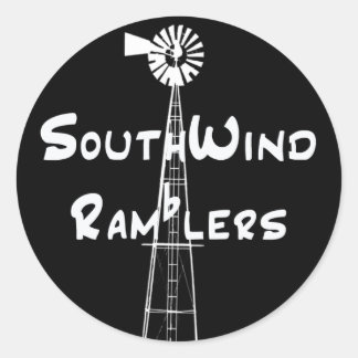 Schwarzer Sticker Weißer Horizontaltext