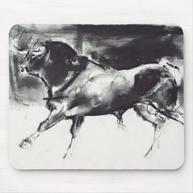 Schwarzer Stier Mousepad (Vorne)