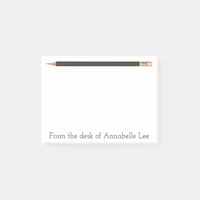 Schwarzer Stift Post-it Klebezettel (Vorderseite)