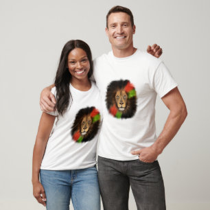 Schwarzer Stolz Löwe Rot Grün Einheit Dschungel Ka T-Shirt