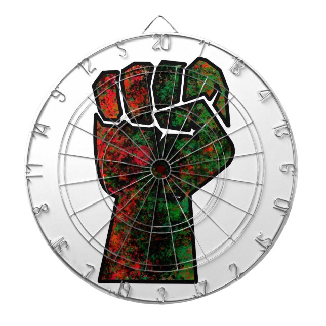 Schwarzer Stolz Rot-Grün-Pfanne afrikanische Flagg Dartscheibe (vorne)