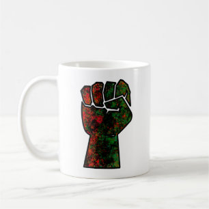 Schwarzer Stolz Rot-Grün-Pfanne afrikanische Flagg Kaffeetasse