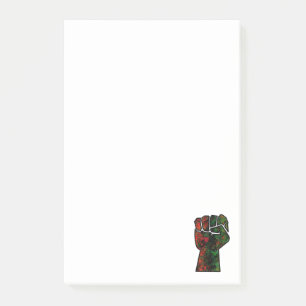 Schwarzer Stolz Rot-Grün-Pfanne afrikanische Flagg Post-it Klebezettel