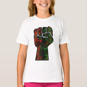 Schwarzer Stolz Rot-Grün-Pfanne afrikanische Flagg T-Shirt