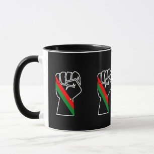 Schwarzer Stolz Rot-Grün-Pfanne afrikanische Flagg Tasse