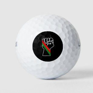 Schwarzer Stolz rote grüne Faust panafrikanische F Golfball