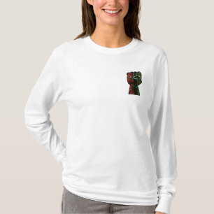 Schwarzer Stolz rote grüne Faust panafrikanische F T-Shirt