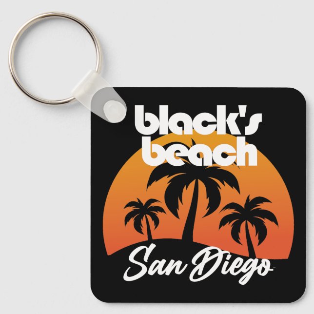 Schwarzer Strand, San Diego Schlüsselanhänger (Vorderseite)