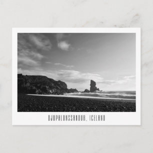 Schwarzer Strand von Djupalonssandur, Island, Post Postkarte