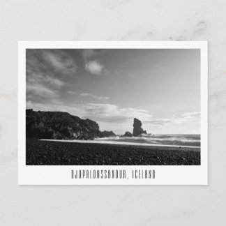 Schwarzer Strand von Djupalonssandur, Island, Post Postkarte