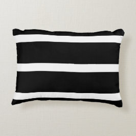 Schwarzer Streifen mit Weiß Dekokissen
