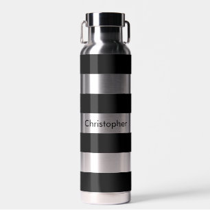 Schwarzer Streifen Trinkflasche
