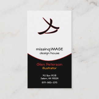 Schwarzer Sturzflug mit Rot Visitenkarte