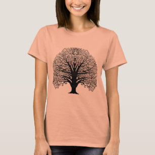 Schwarzer Swirl T-Shirt