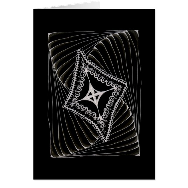 Schwarzer Swirling Kite Doodle (Vorne)