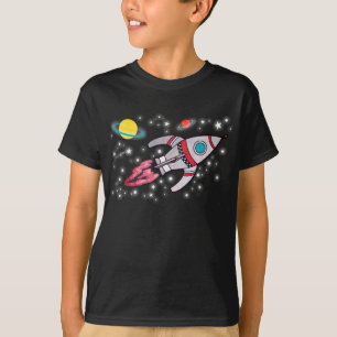 Schwarzer T - Shirt der Rocket-Raumjungen