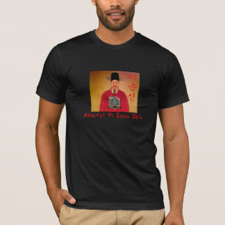 Schwarzer T - Shirt Hangeuls Schienbein Admiral Yi