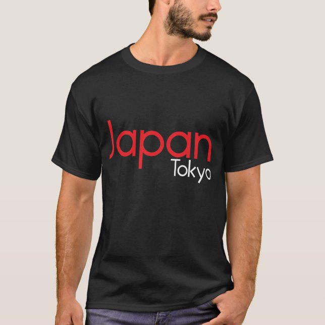 Schwarzer T - Shirt Japans Tokyo (Vorderseite)