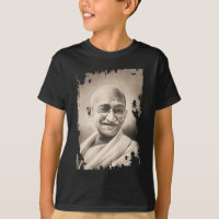 Schwarzer T - Shirt Mahatma Gandhi