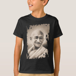 Schwarzer T - Shirt Mahatma Gandhi