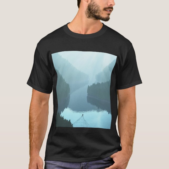 Schwarzer T - Shirt mit "Draney Inlet" (Vorderseite)