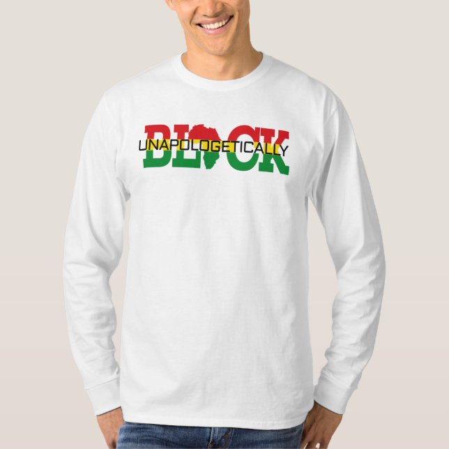 Schwarzer T - Shirt ohne Entschuldigung (Vorderseite)