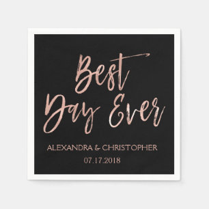 Schwarzer Tag und Rose Der schönste Tag Neapel Serviette